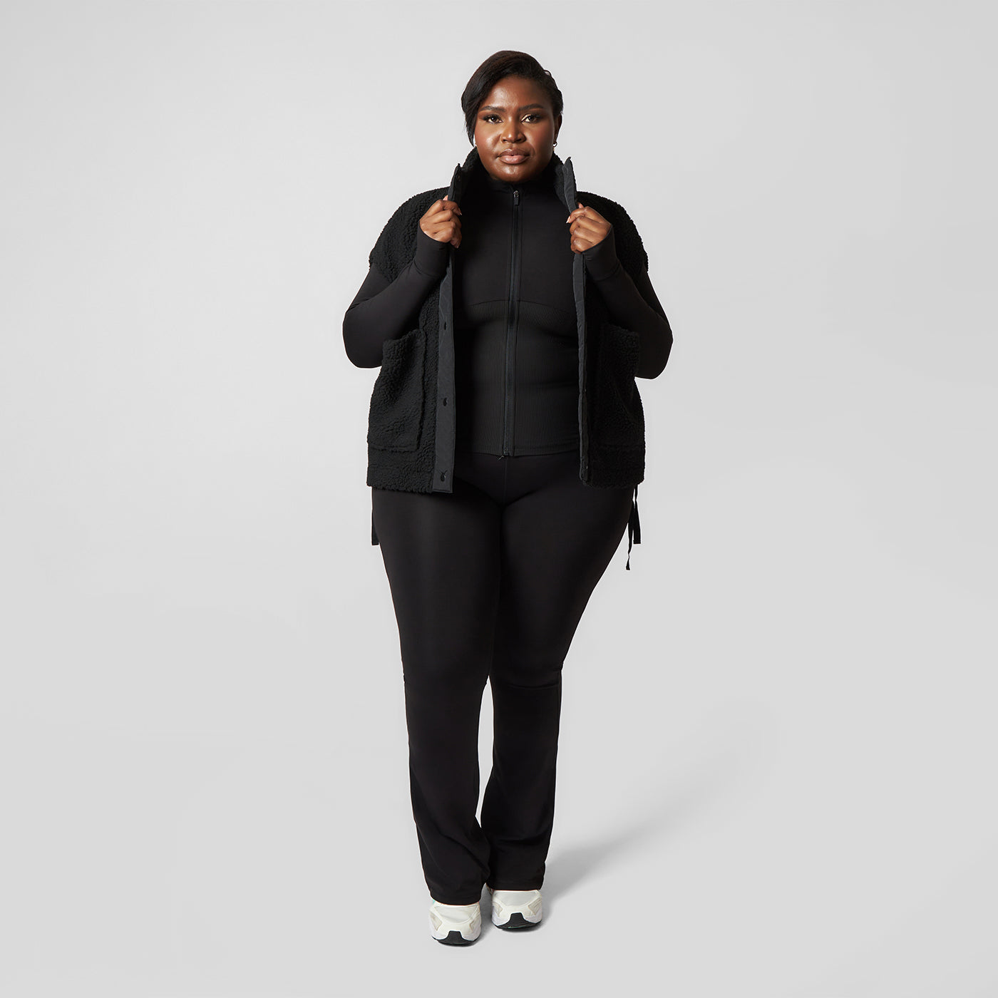 Pepper Girls Club Borg Fleece Gilet - Black