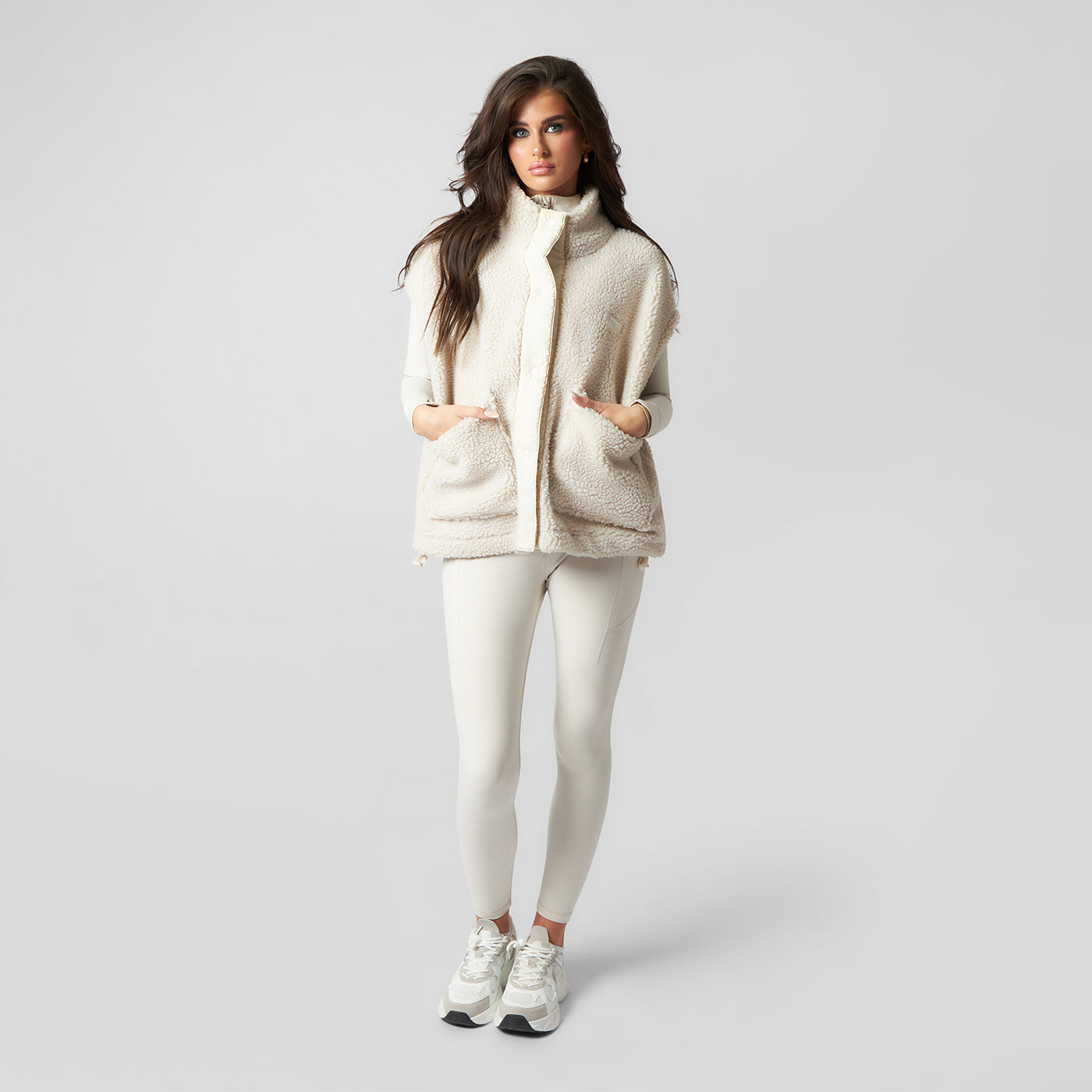 Pepper Girls Club Borg Fleece Gilet - Moonbeam