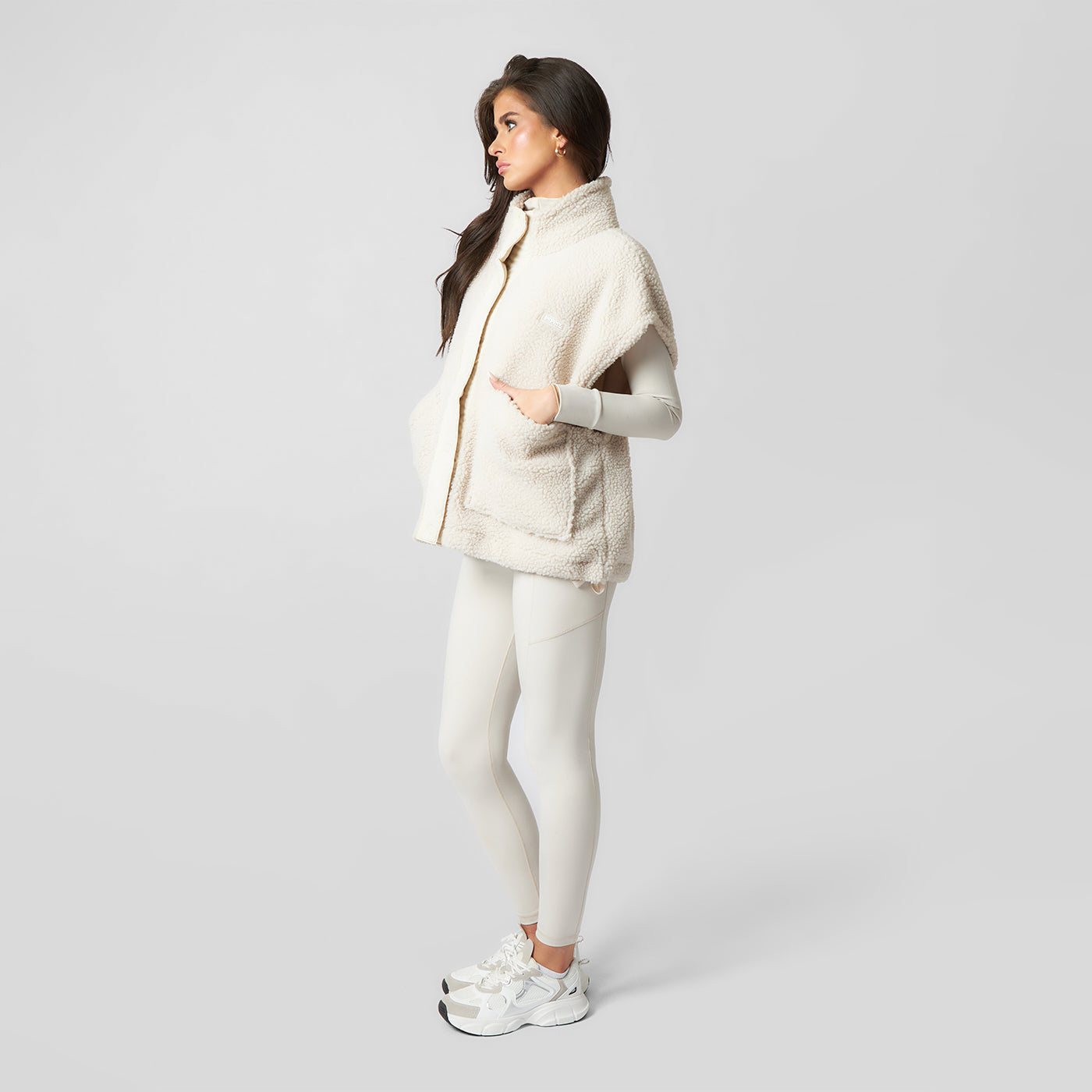 Pepper Girls Club Borg Fleece Gilet - Moonbeam