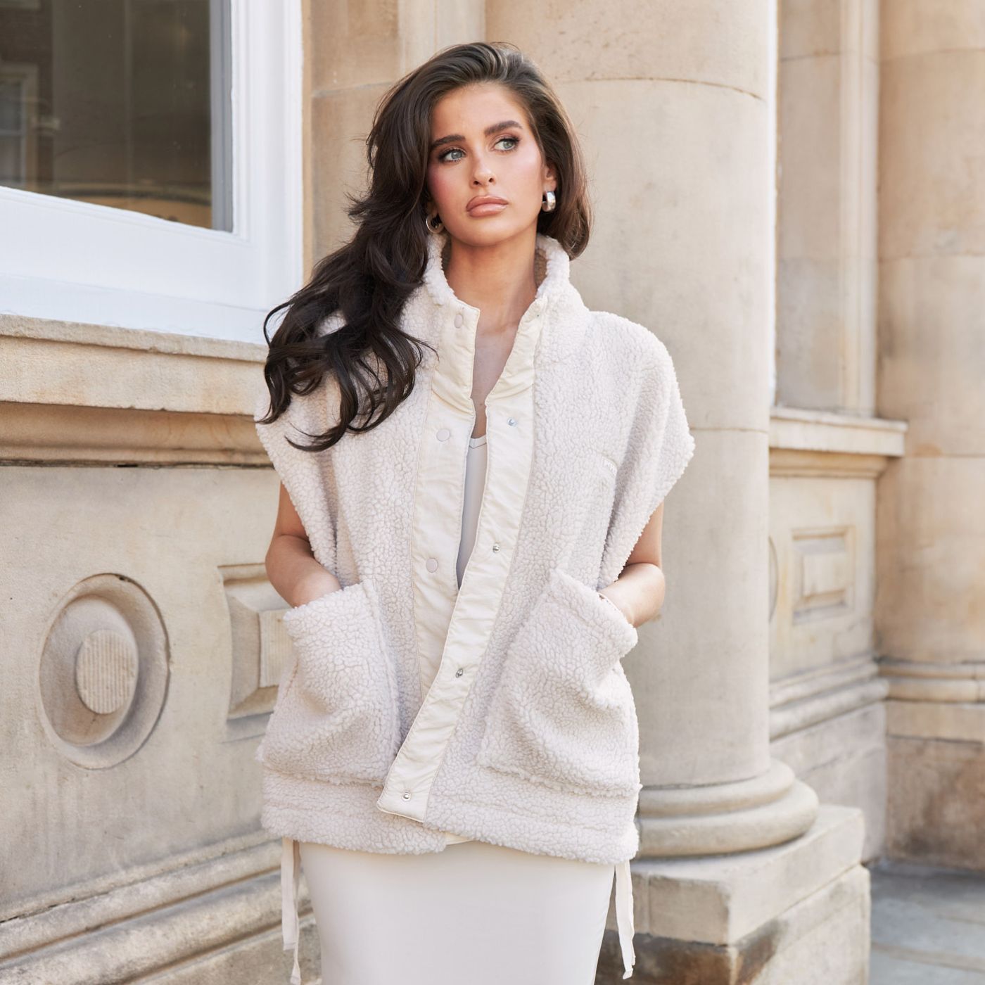 Pepper Girls Club Borg Fleece Gilet - Moonbeam