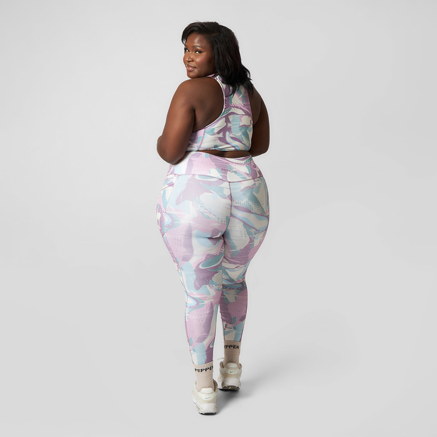 Pepper Girls Club Sculpting High Waisted Leggings - Pastel Camo