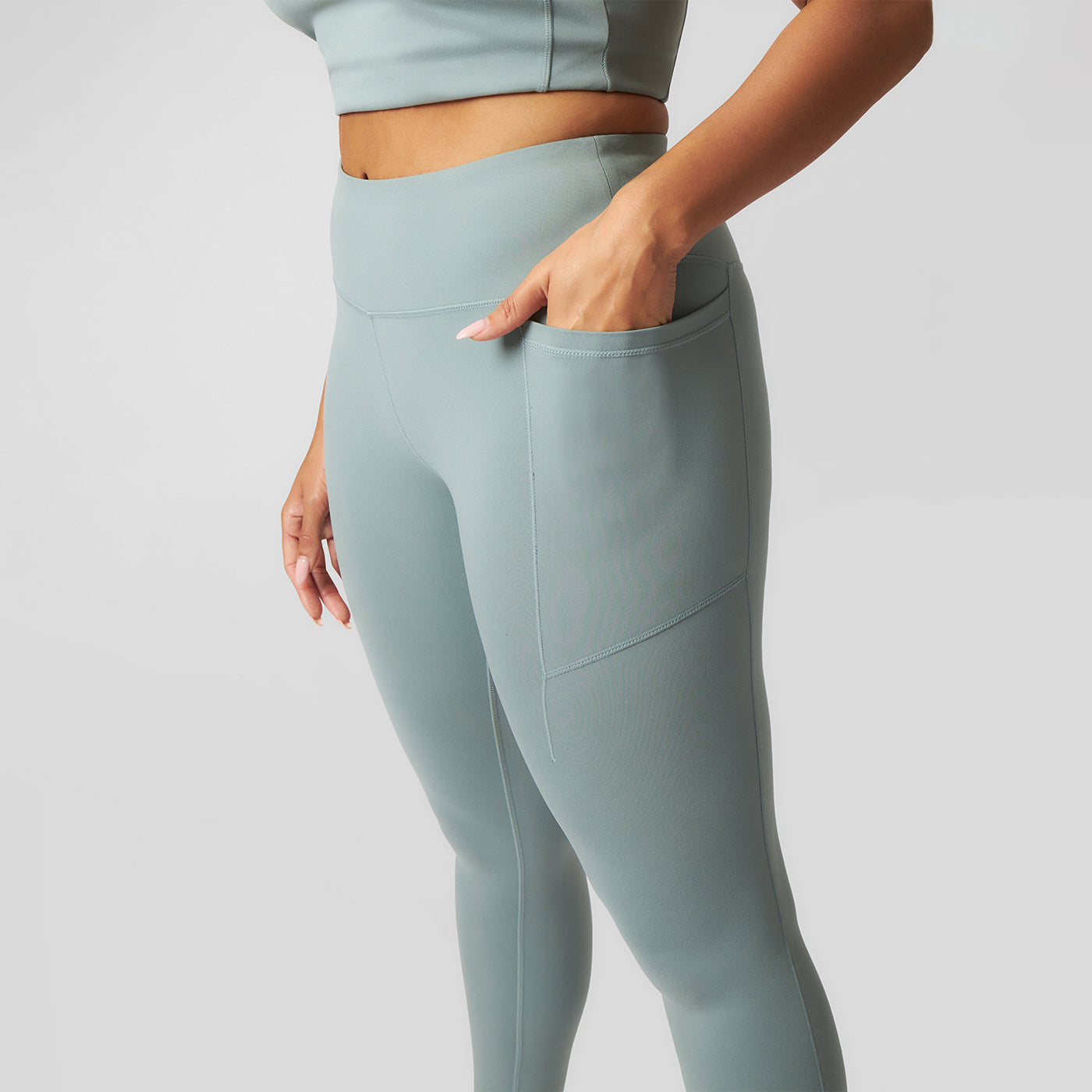 Pepper Girls Club Sculpting High Waisted Leggings - Sage