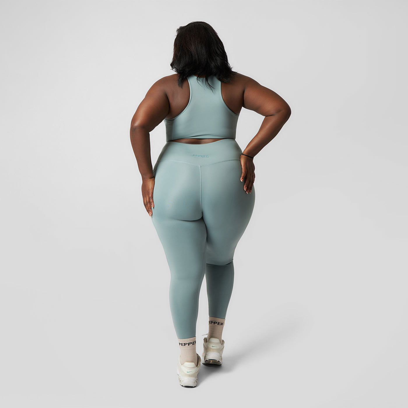 Pepper Girls Club Sculpting High Waisted Leggings - Sage