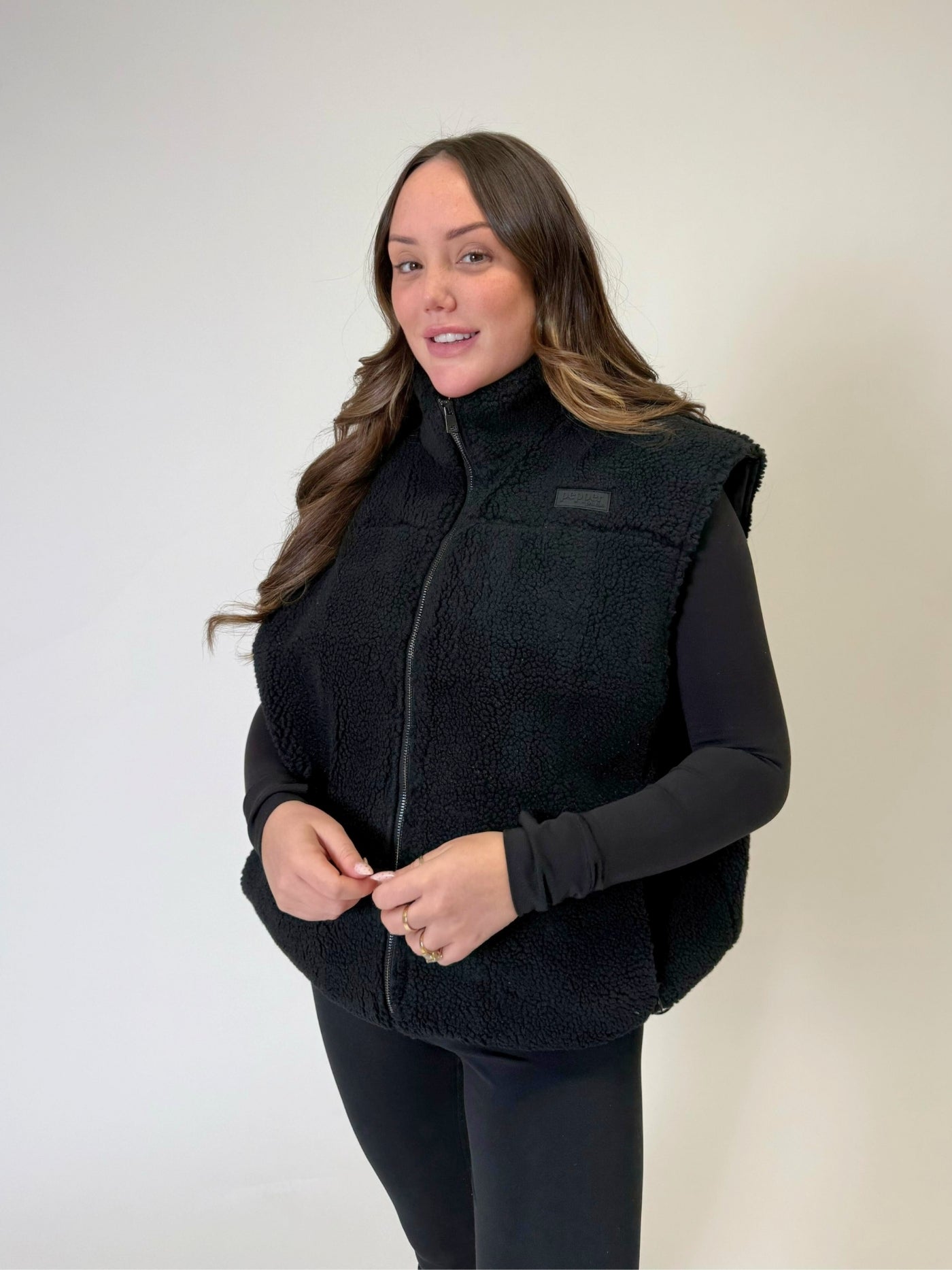 All Black Fleece Gilet