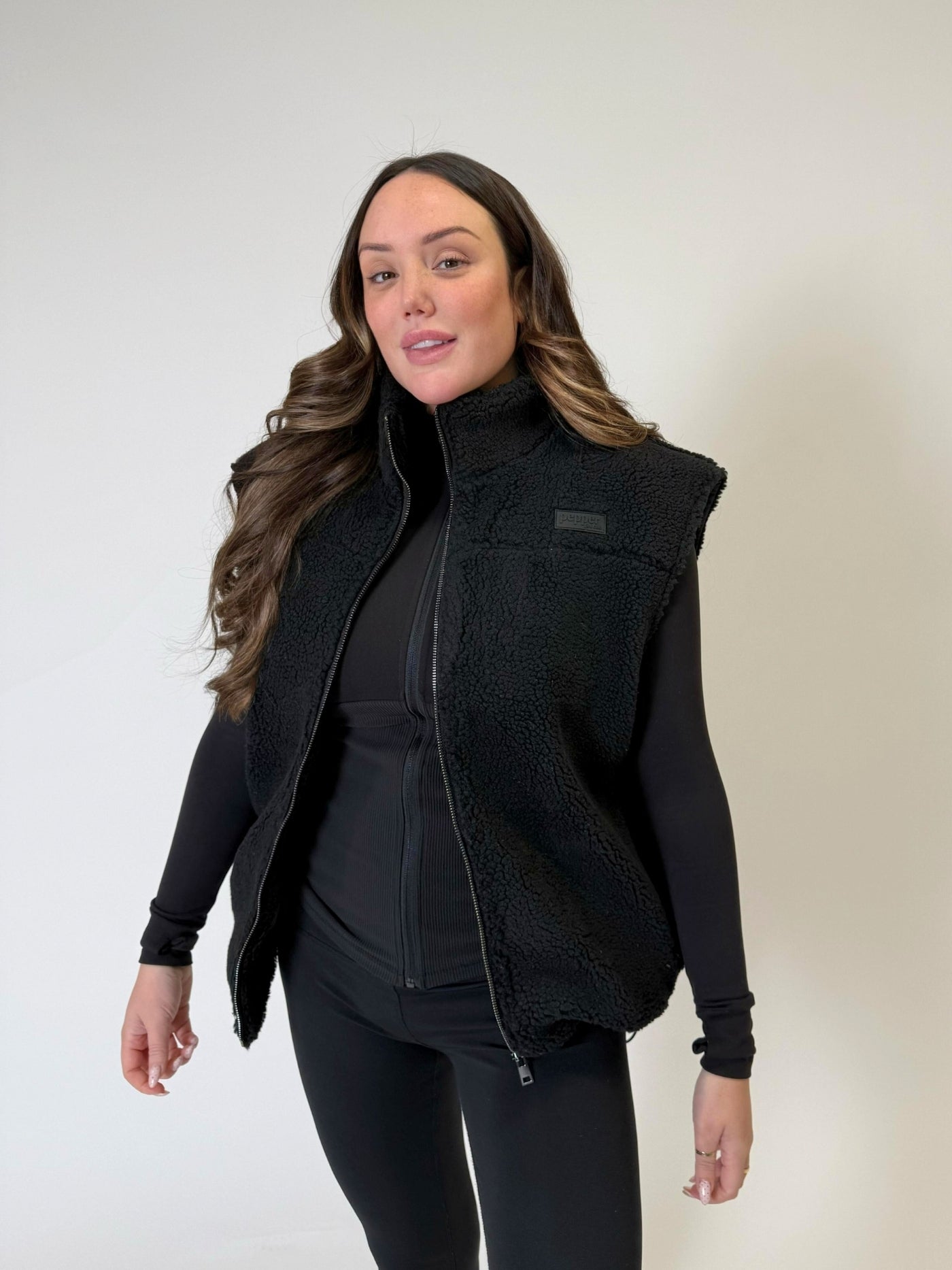 All Black Fleece Gilet