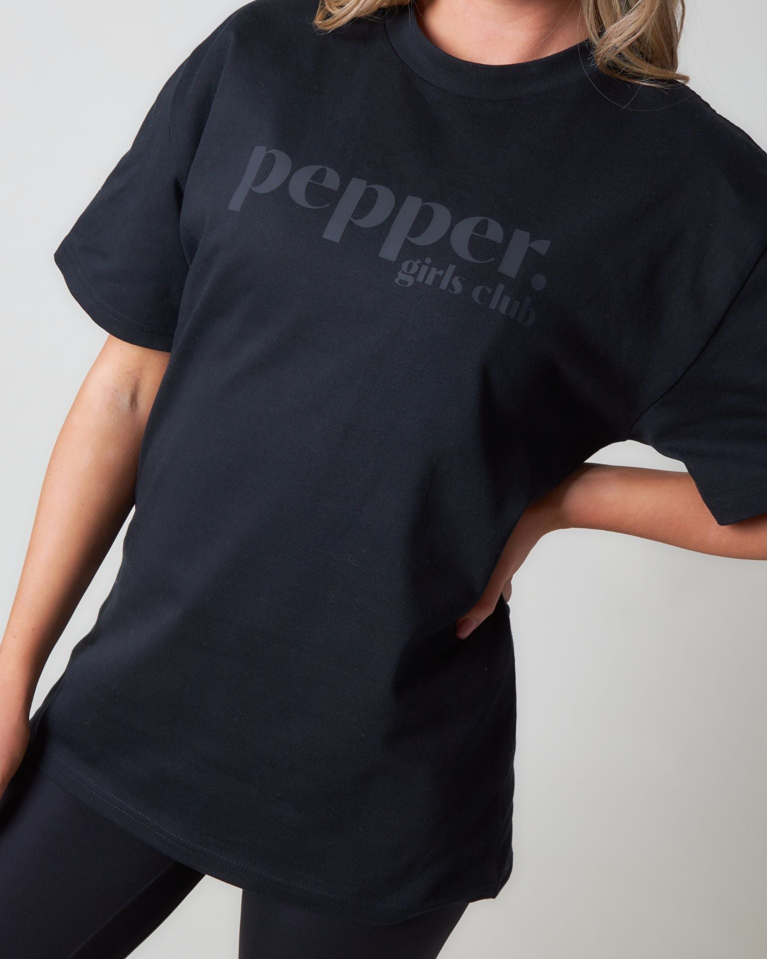 Pepper Core Relaxed Fit T-Shirt - Black