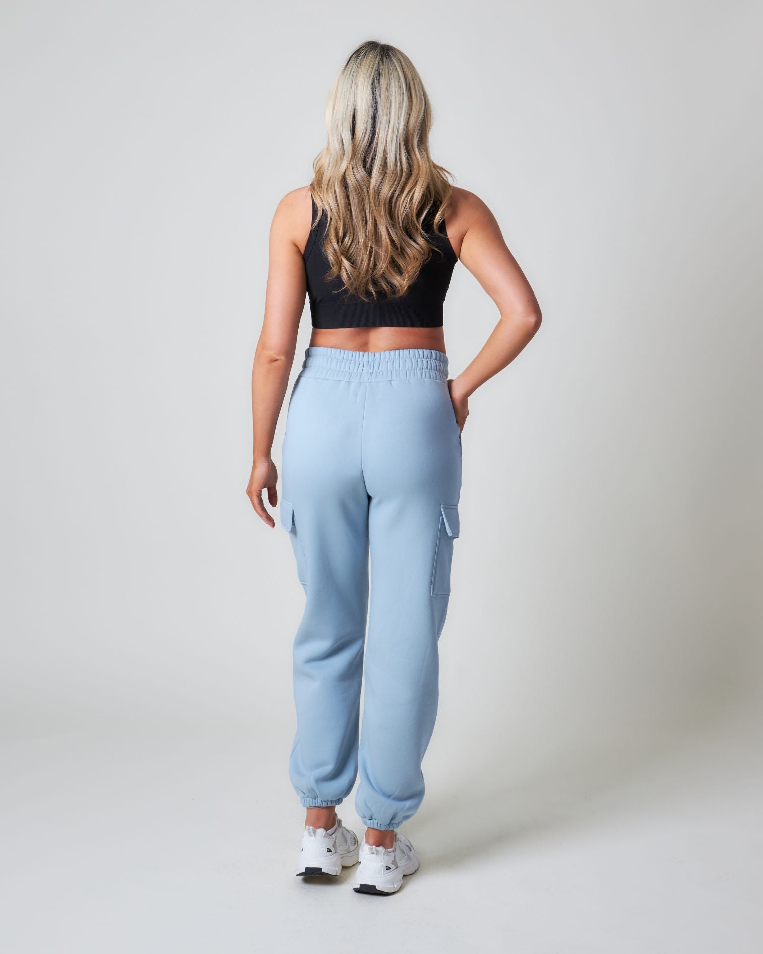 Pepper Girls Club Core Cargo Joggers - Dusty Blue