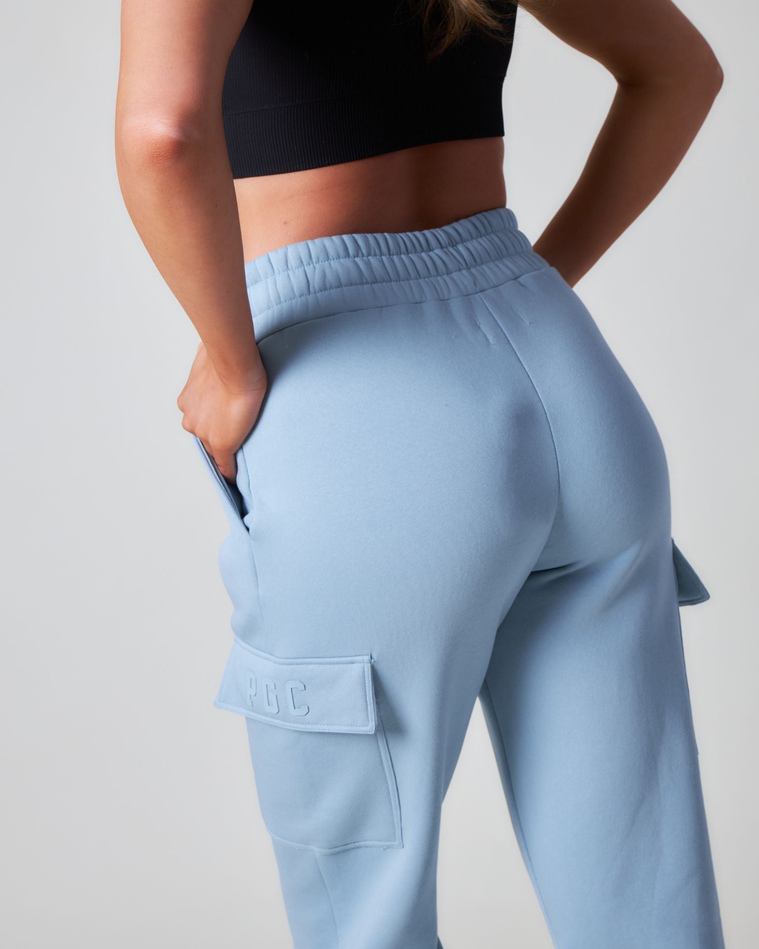 Pepper Girls Club Core Cargo Joggers - Dusty Blue