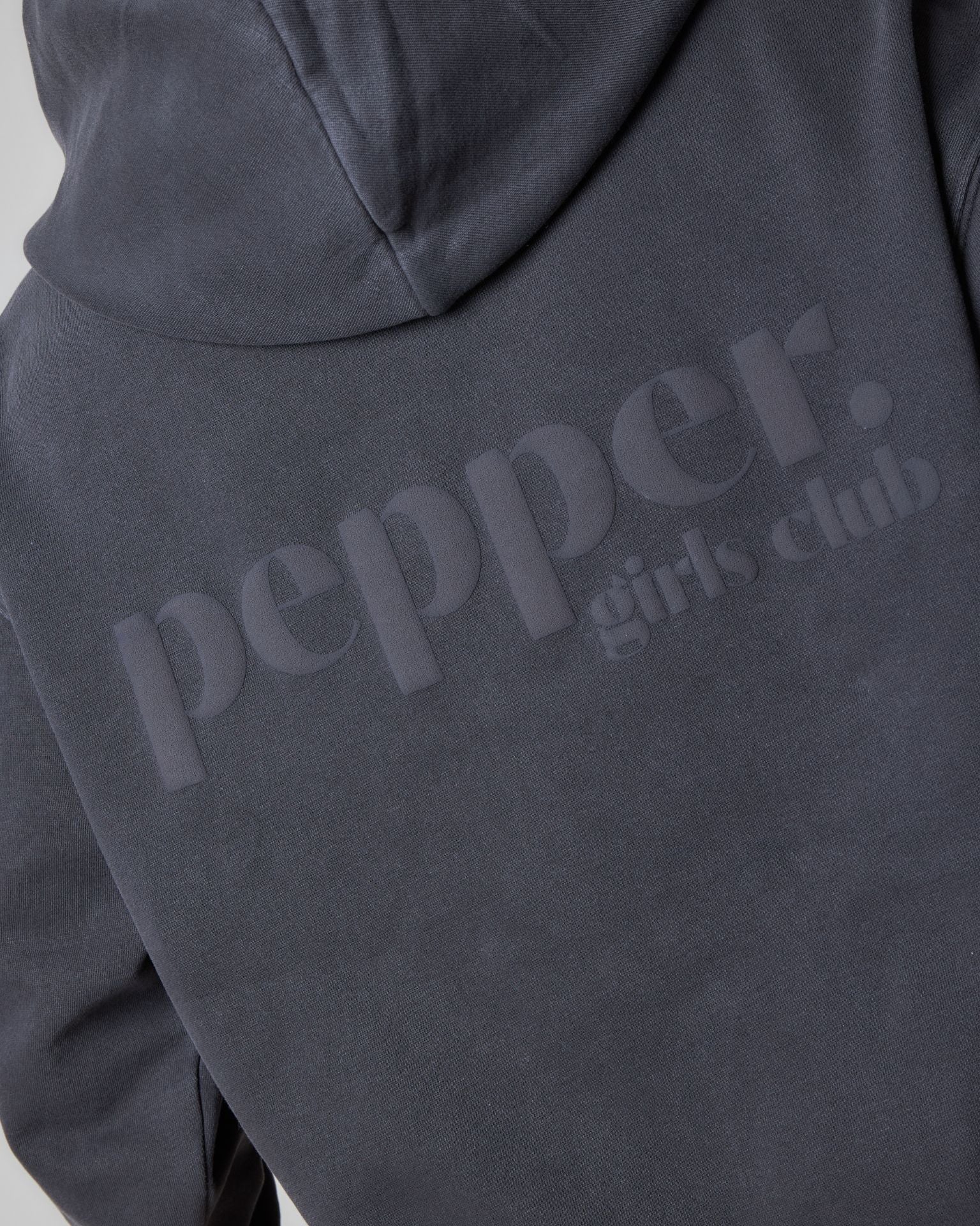 Pepper Girls Club Core Washed Full Zip Hoodie - Washed Black