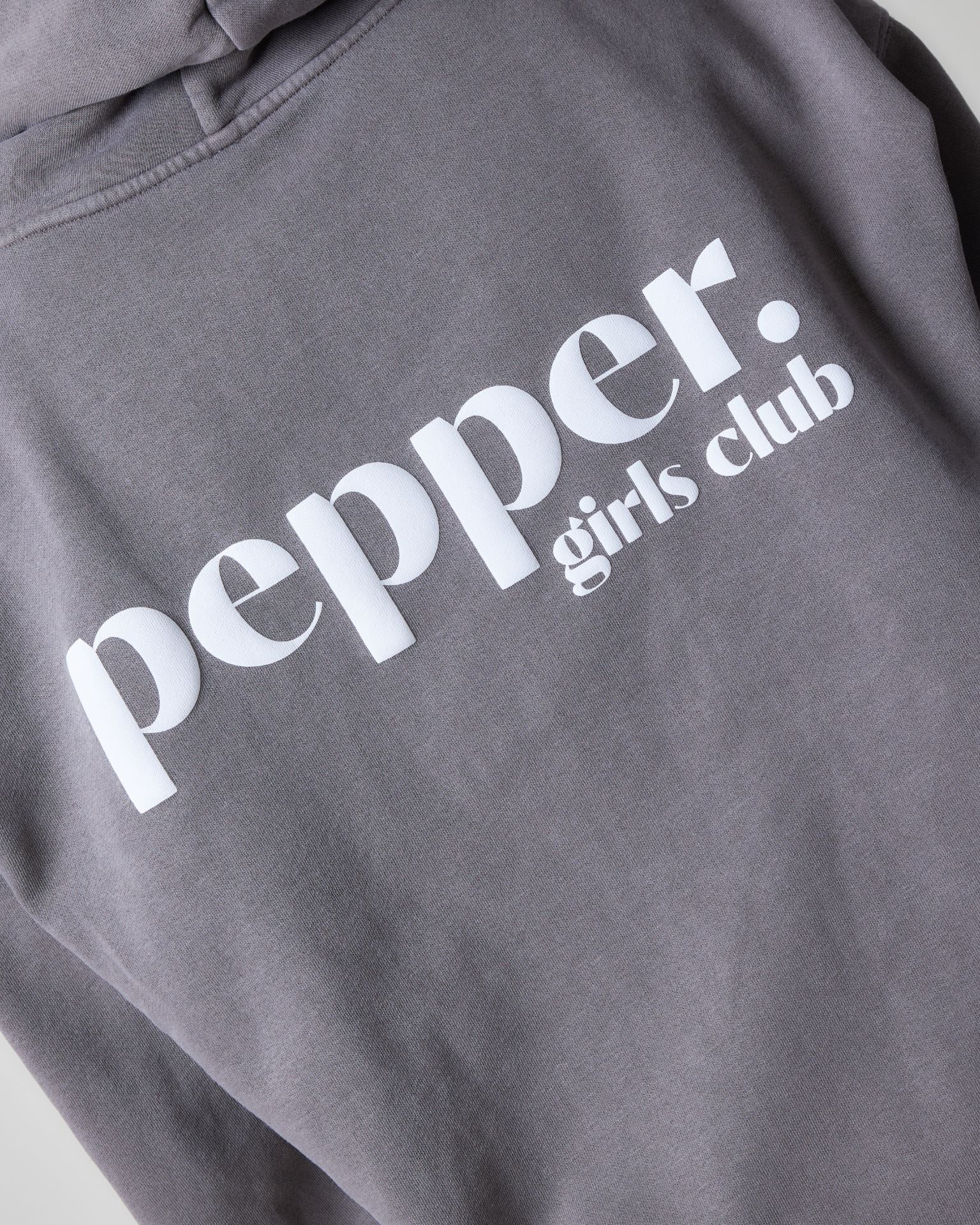 Pepper Girls Club Core Washed Full Zip Hoodie - Washed Grey