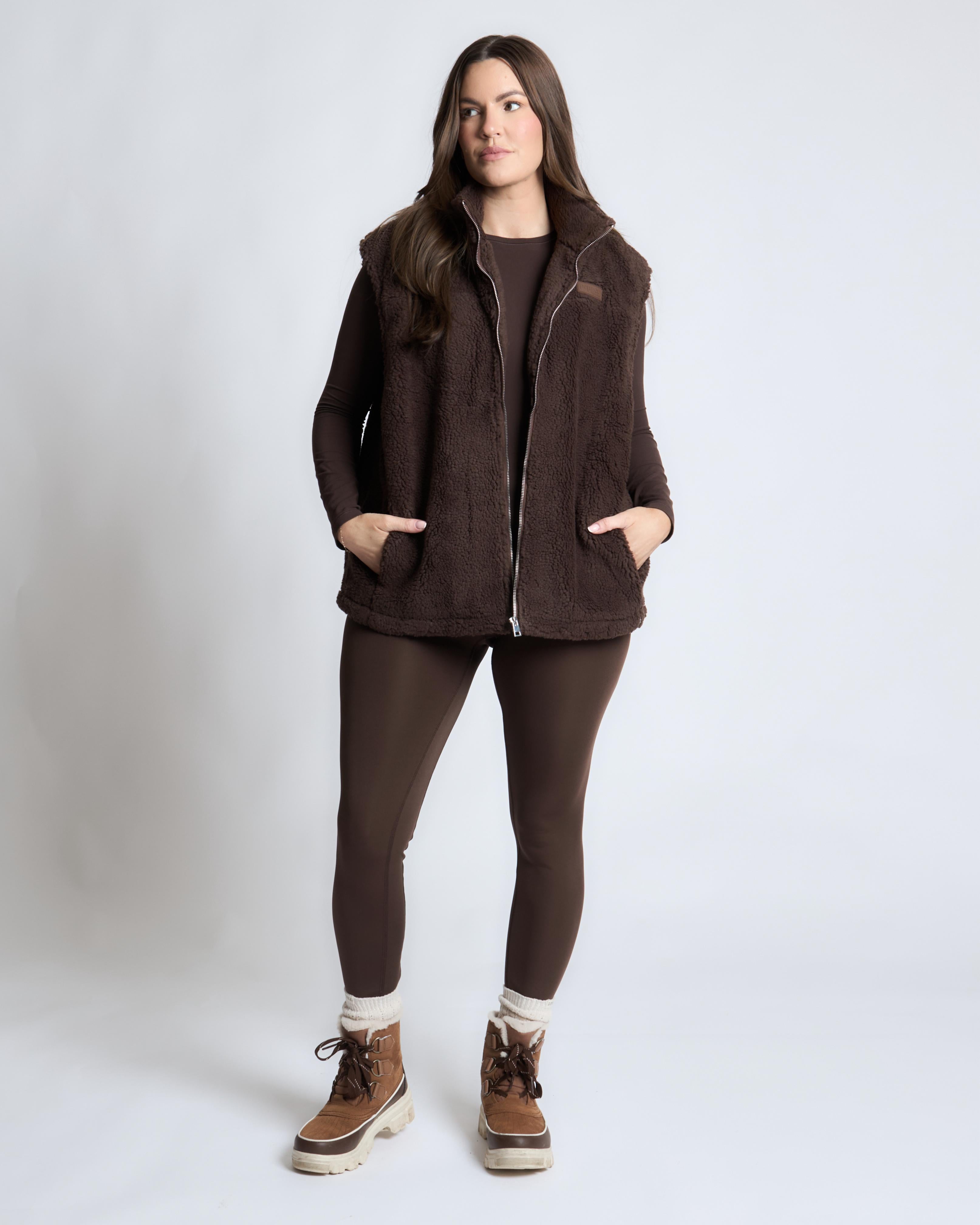 Brown Fleece Gilet