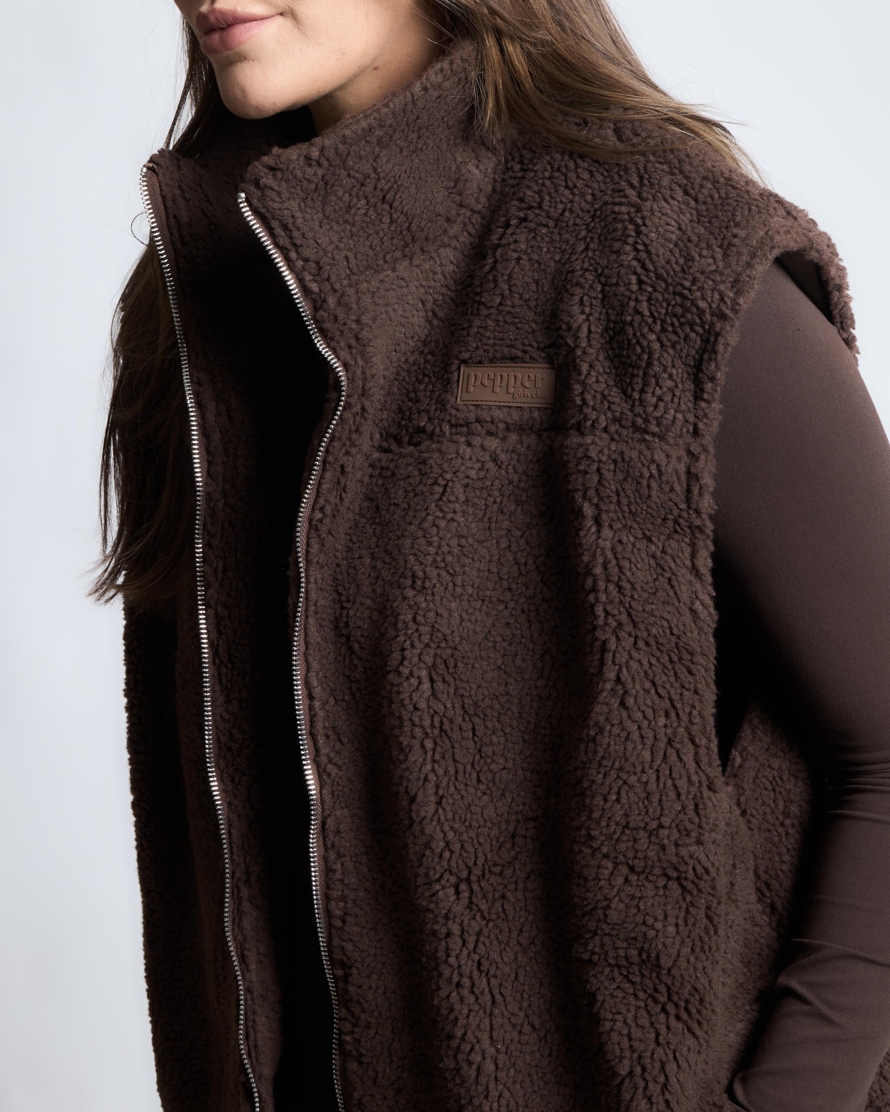 Brown Fleece Gilet