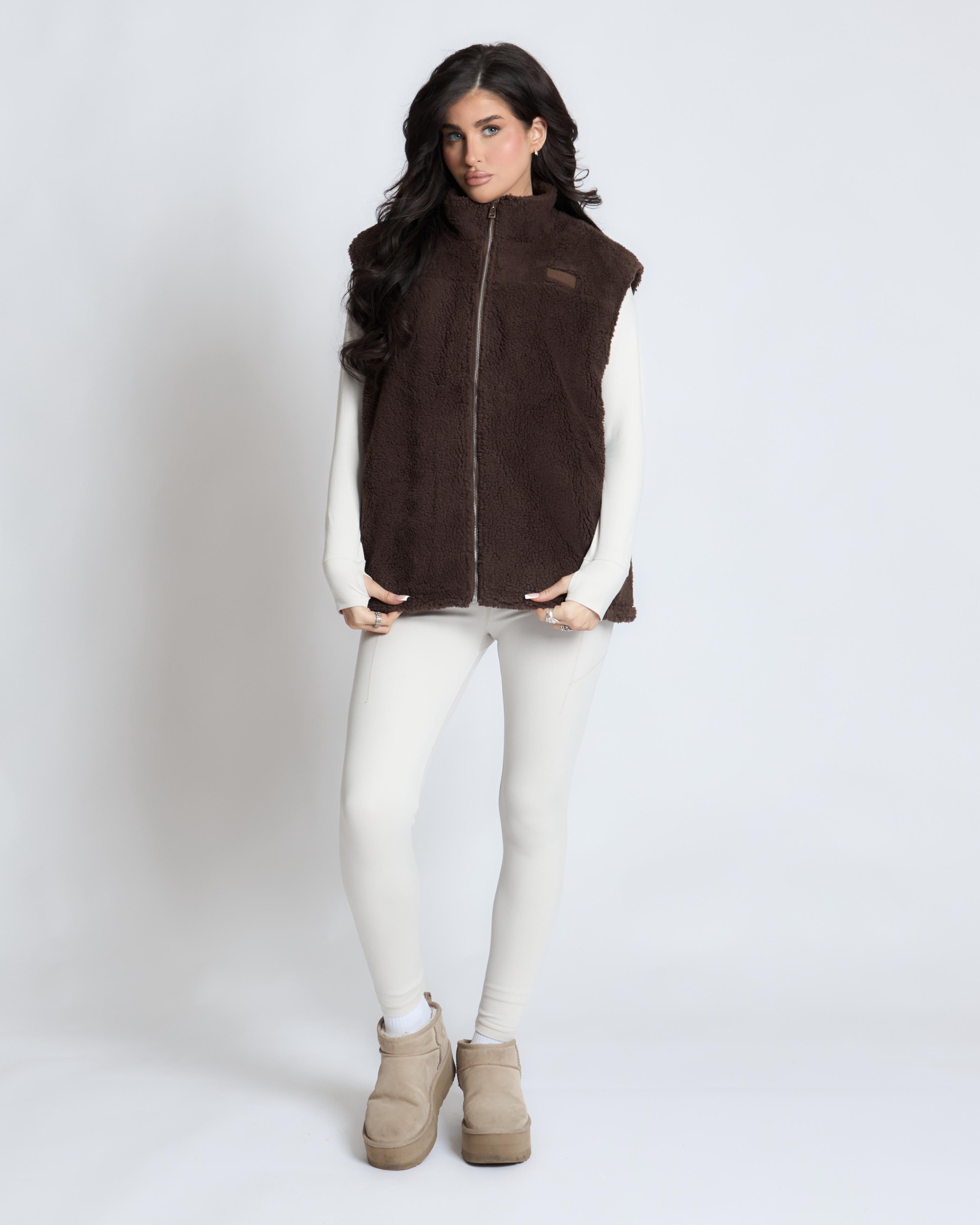 Brown Fleece Gilet