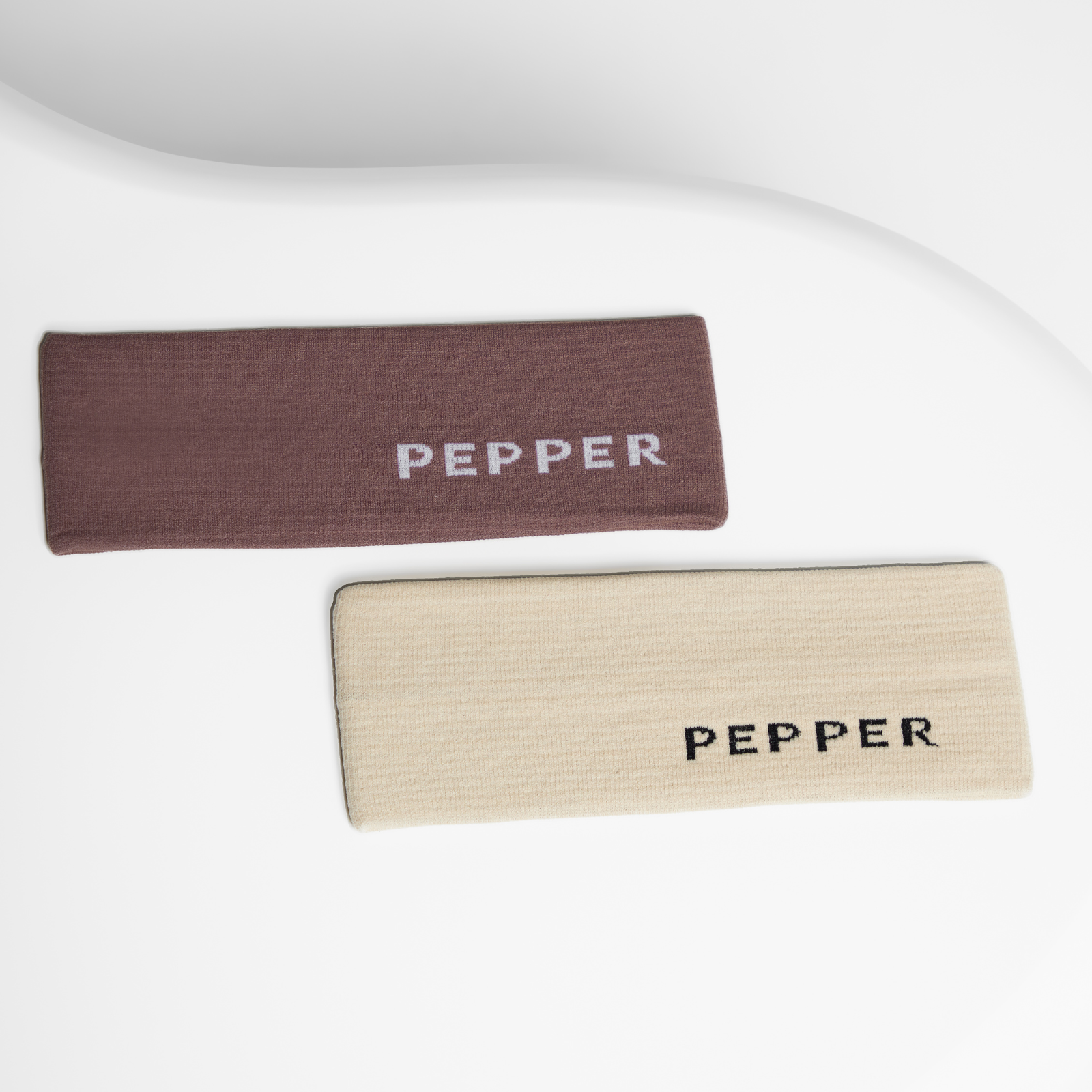Pepper Headband Set: Brown & Cream