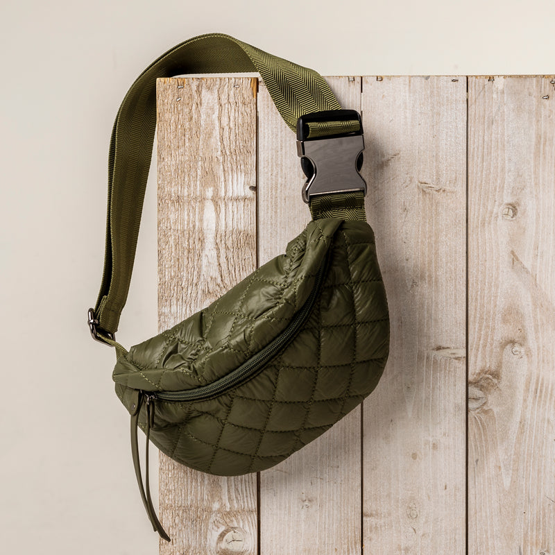Pepper Quilted Bumbag - Khaki