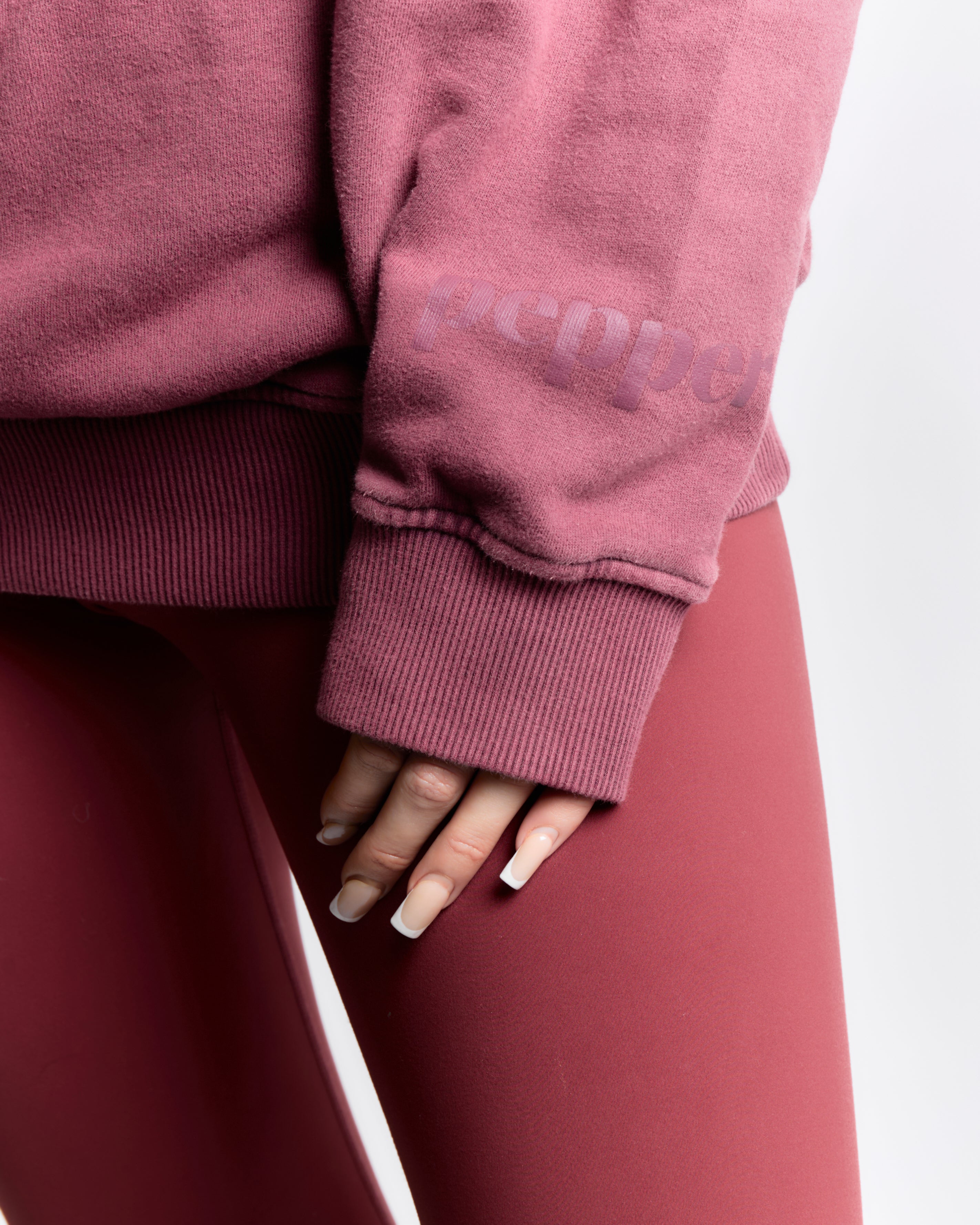 Acid Wash Core Hoodie - Cherry