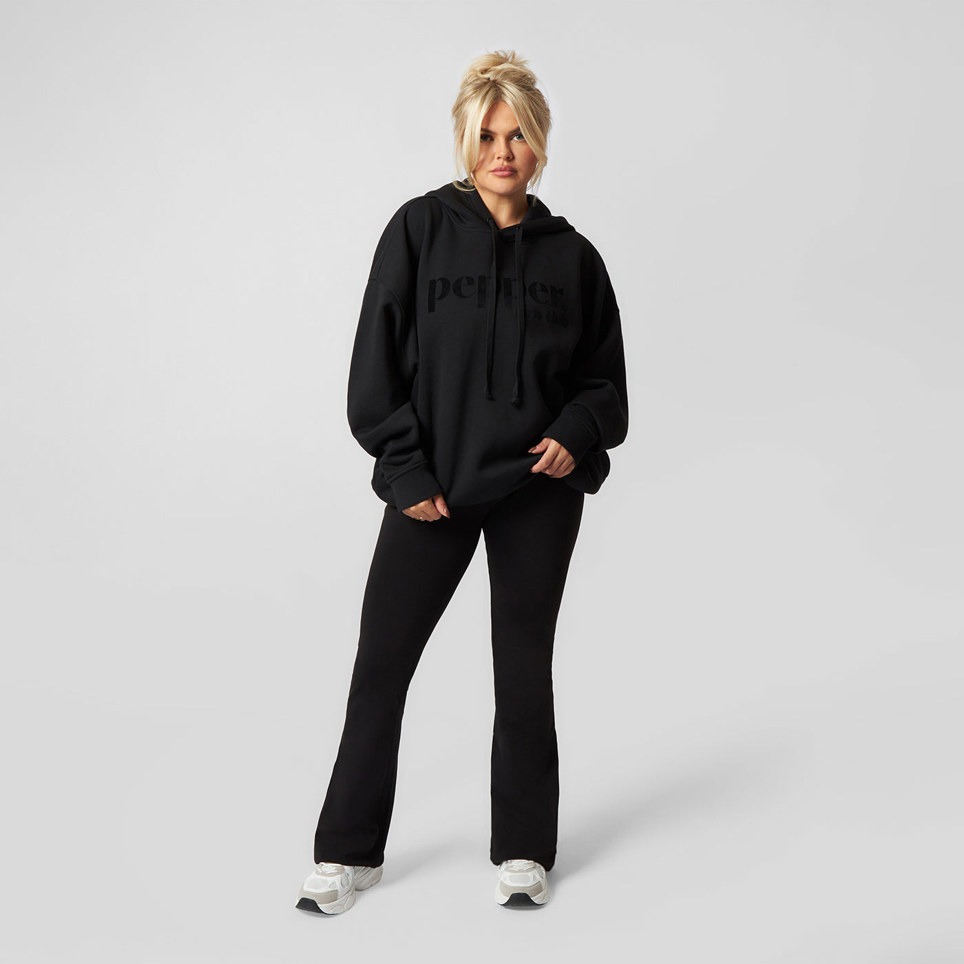 Pepper Girls Club Classic Oversized Hoodie - Black