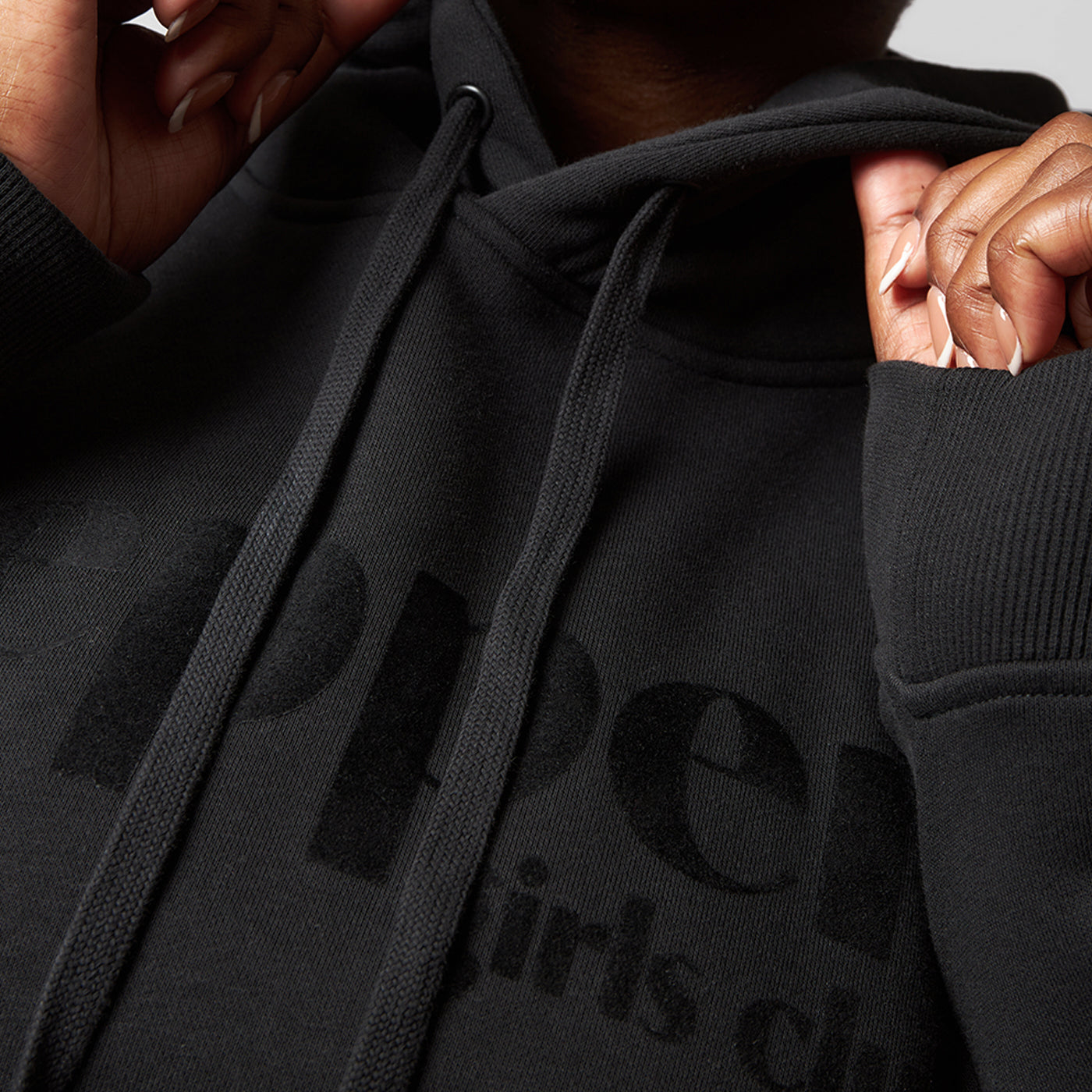 Pepper Girls Club Classic Oversized Hoodie - Black