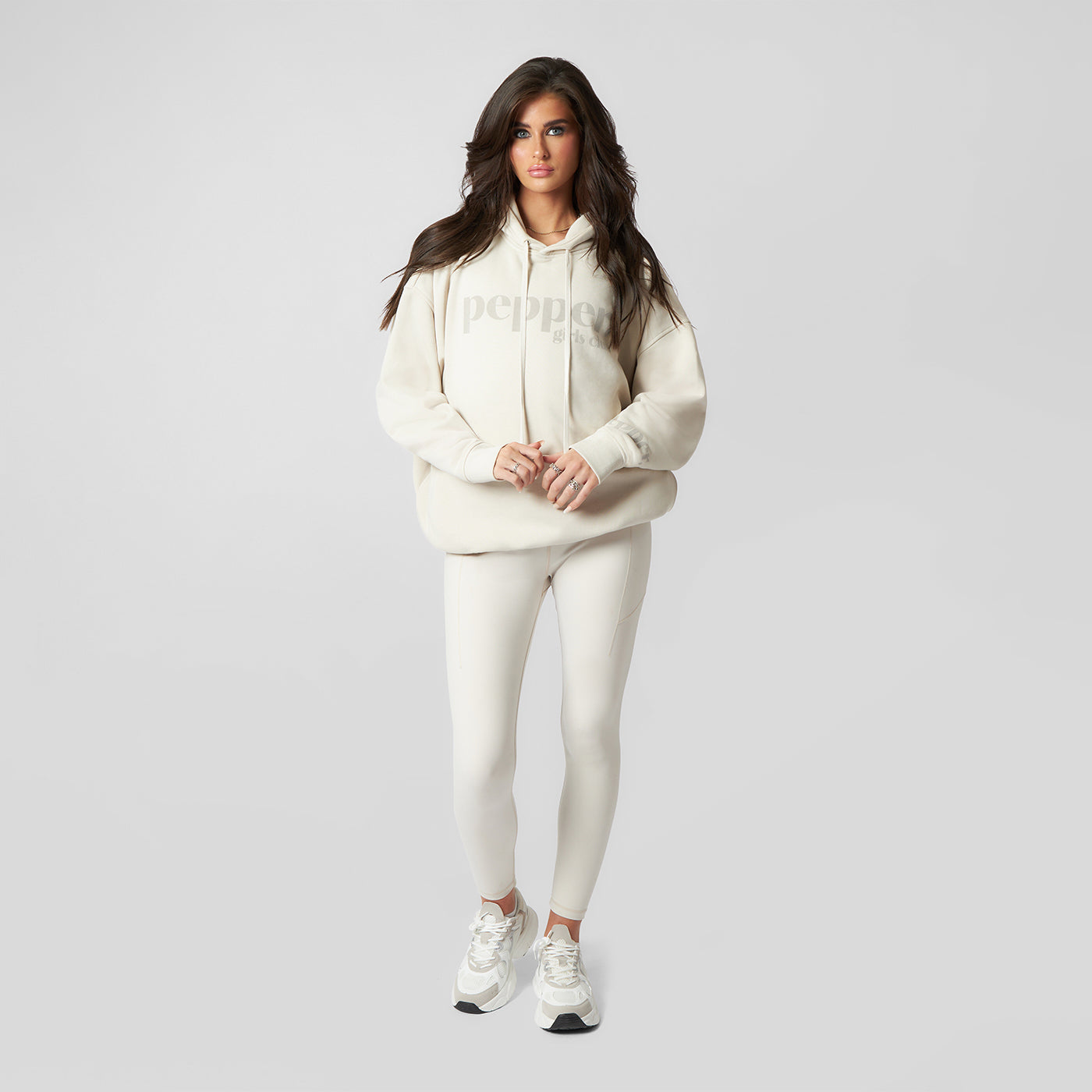Pepper Girls Club Classic Oversized Hoodie - Moonbeam