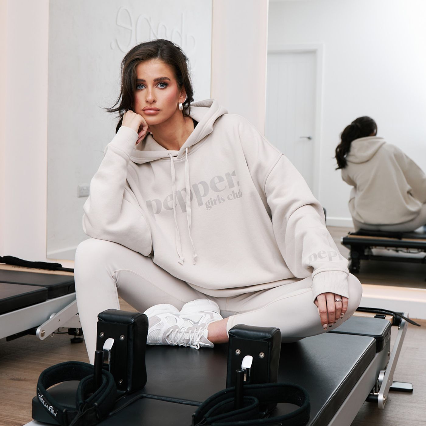 Pepper Girls Club Classic Oversized Hoodie - Moonbeam