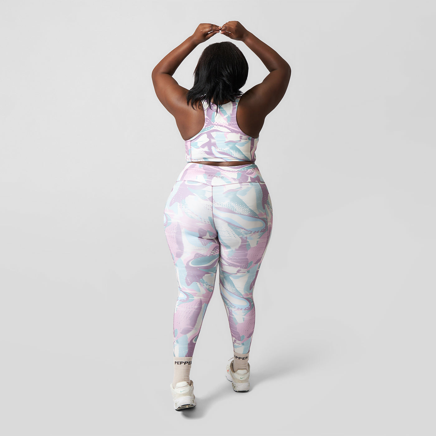 Pepper Girls Club High Impact Sports Bra - Pastel Camo