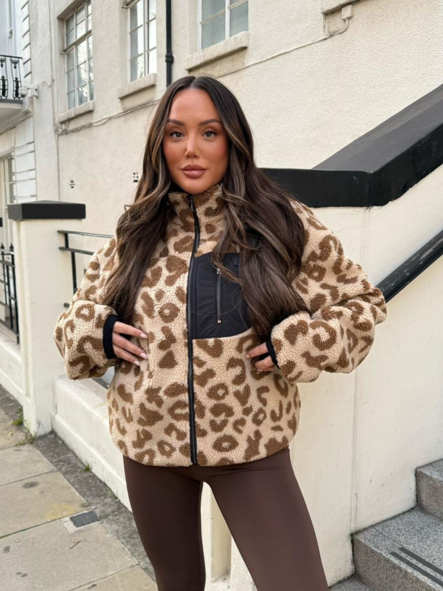 Pepper Girls Club Leopard Print Zip Up Fleece - Lifestyle