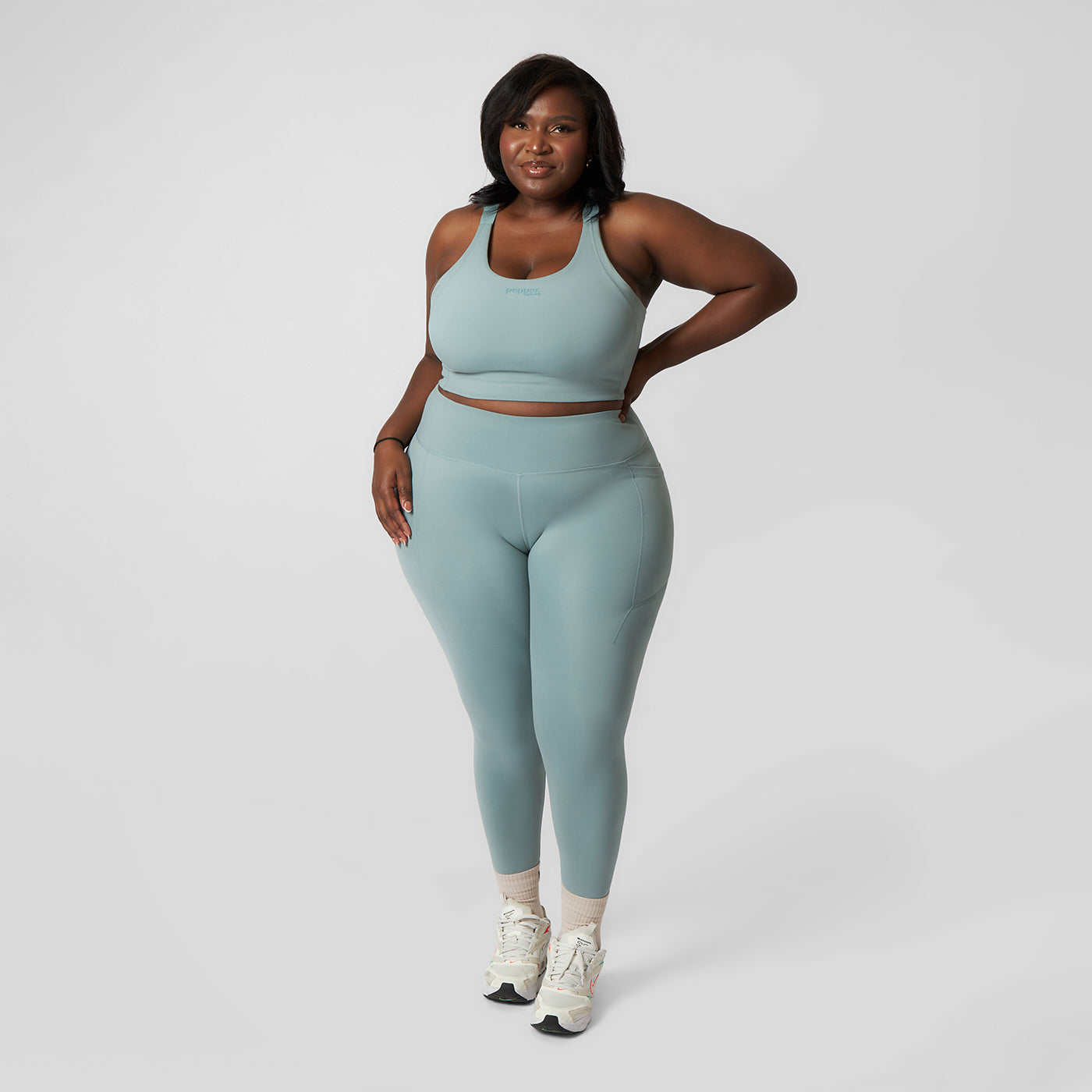 Pepper Girls Club Sculpting High Waisted Leggings - Sage