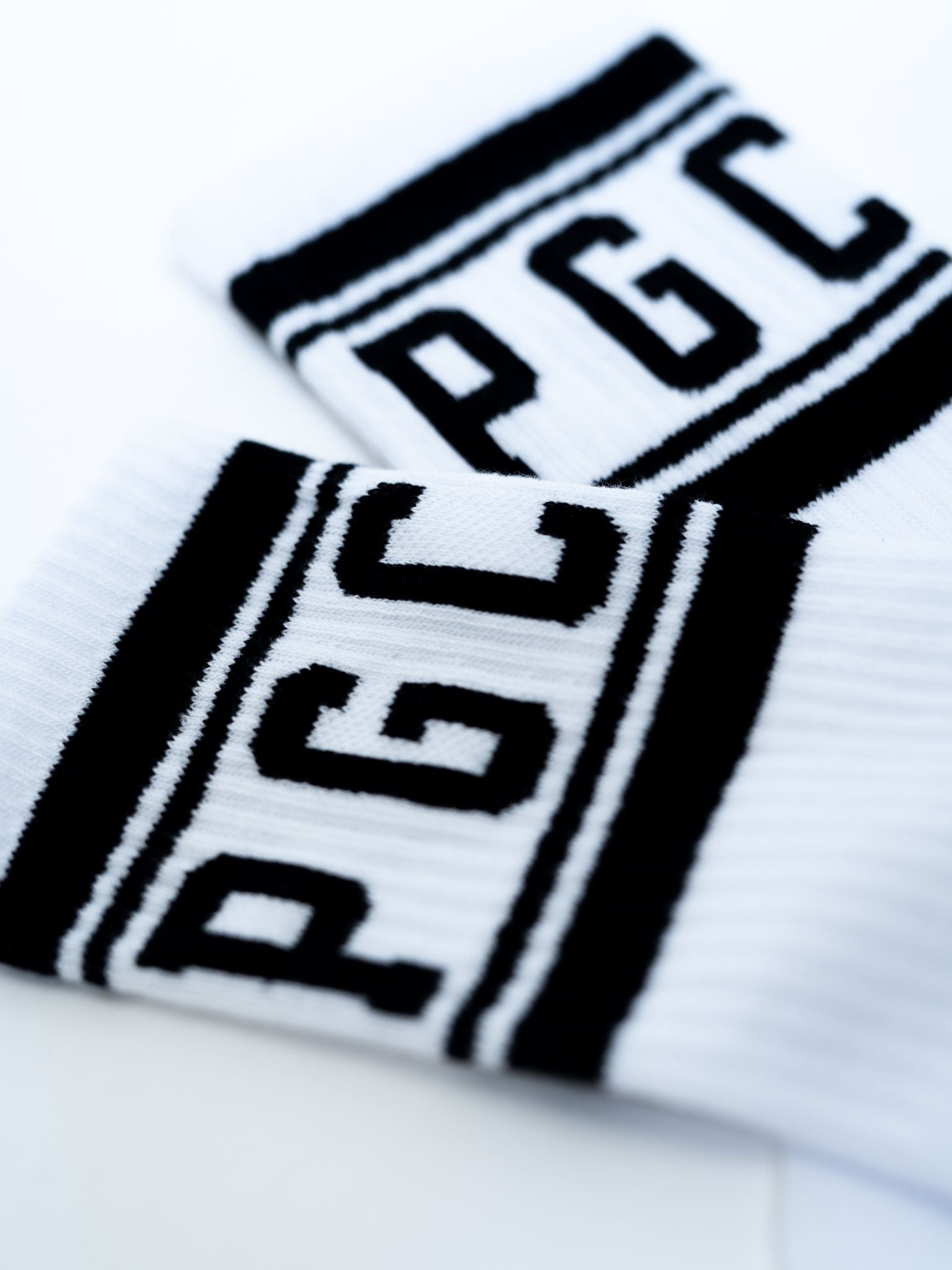 PGC Ankle Socks - White/Black - Logo Cuff
