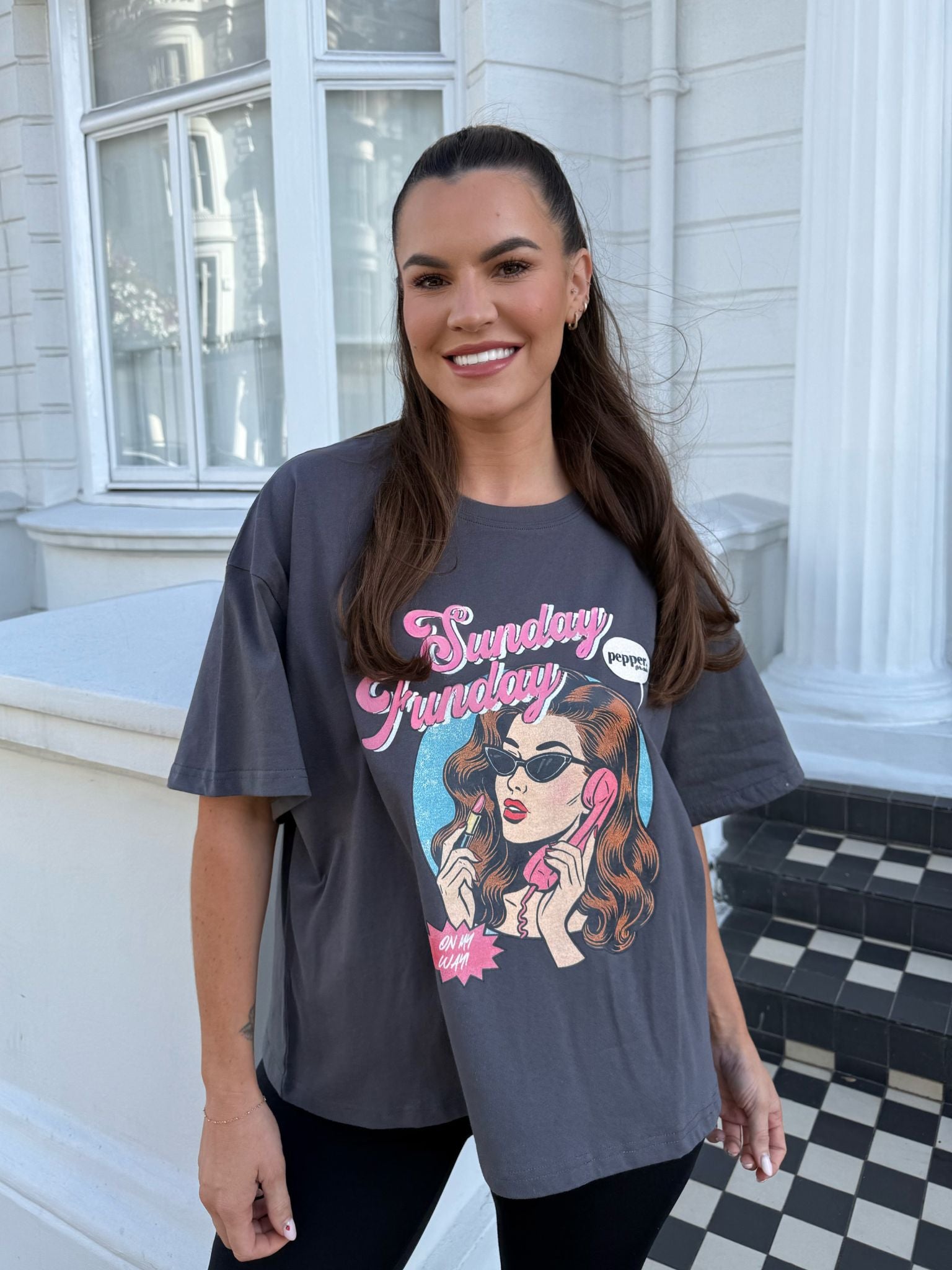 Pepper Girls Club Sunday Funday Oversized T-Shirt