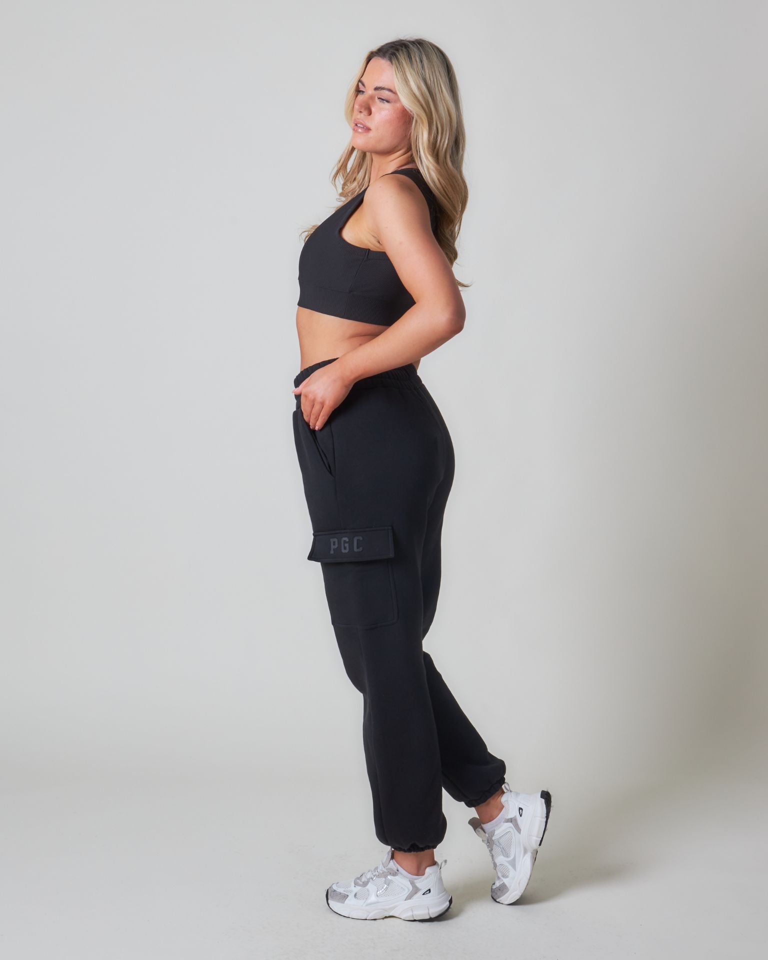 Pepper Girls Club Core Cargo Joggers - Black