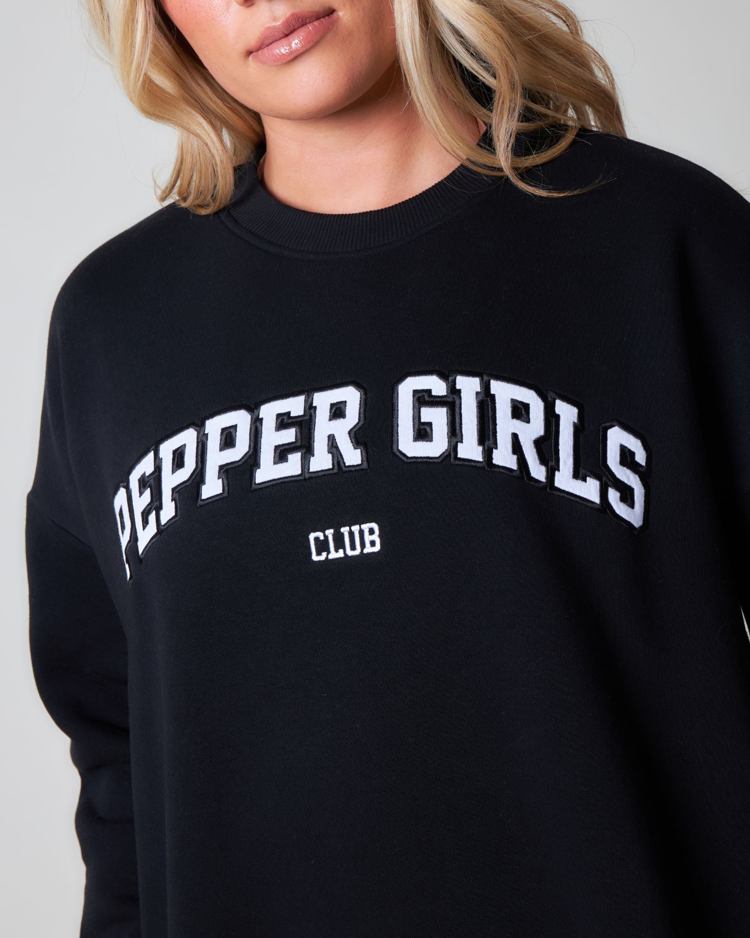 Pepper Girls Club Core Crew Neck Sweater - Black