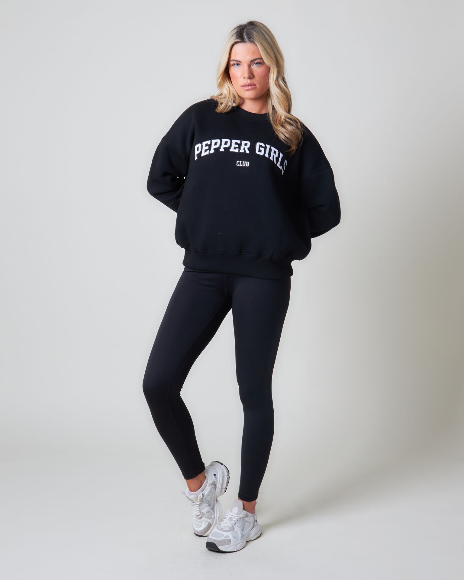Pepper Girls Club Core Crew Neck Sweater - Black