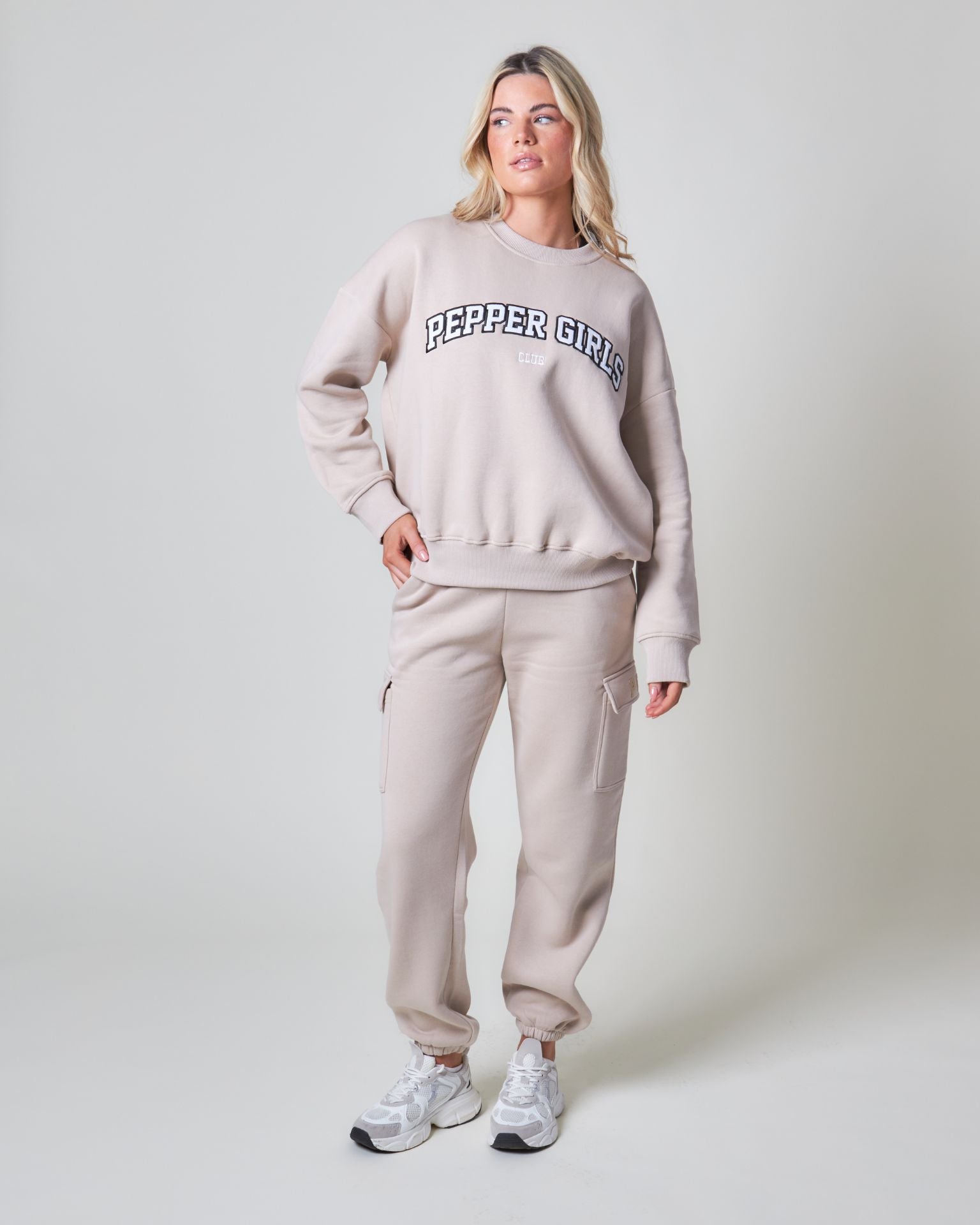 Pepper Girls Club Core Crew Neck Sweater - Hazelnut