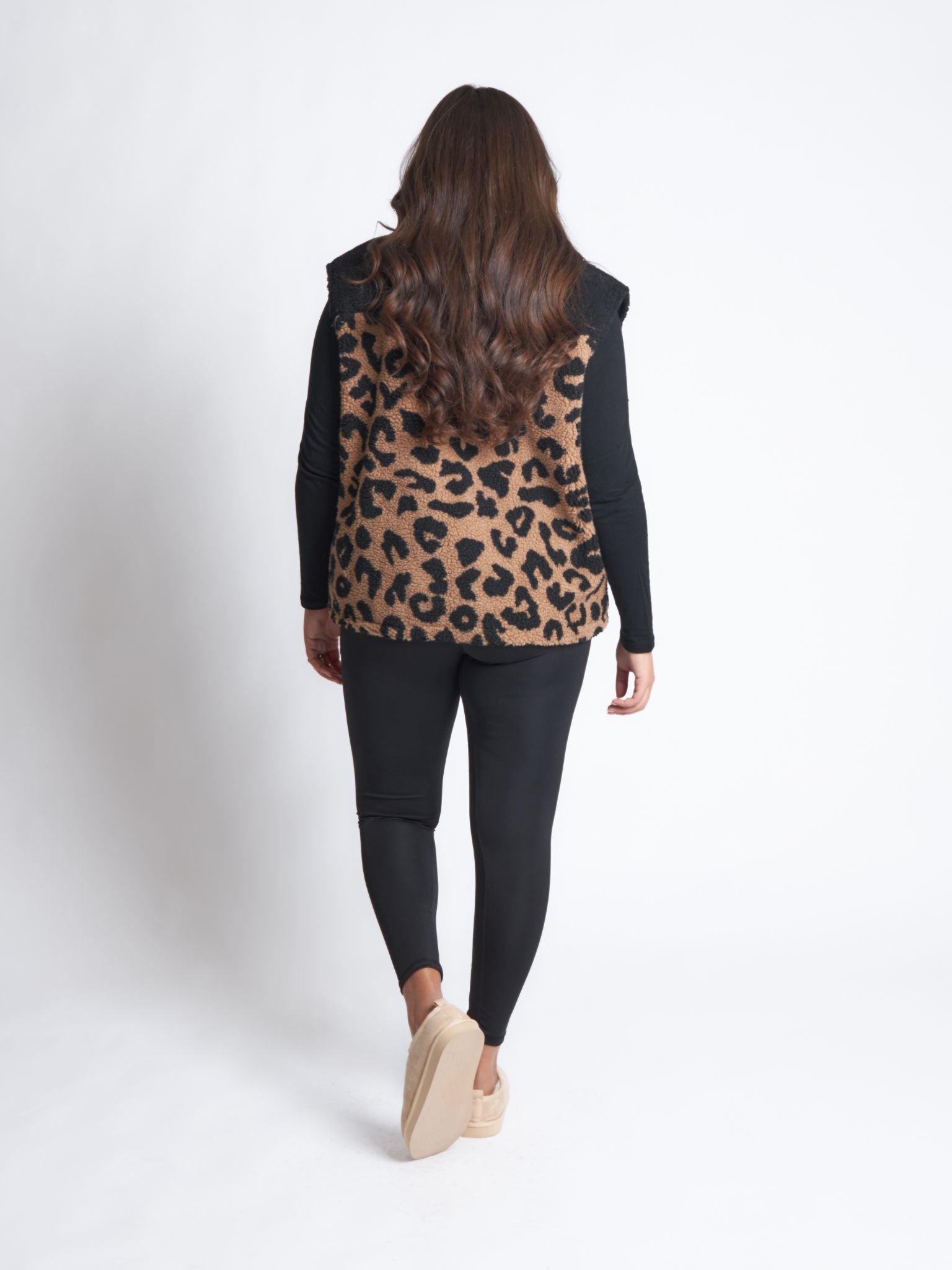 Pepper Girls Club Leopard Print Fleece Gilet