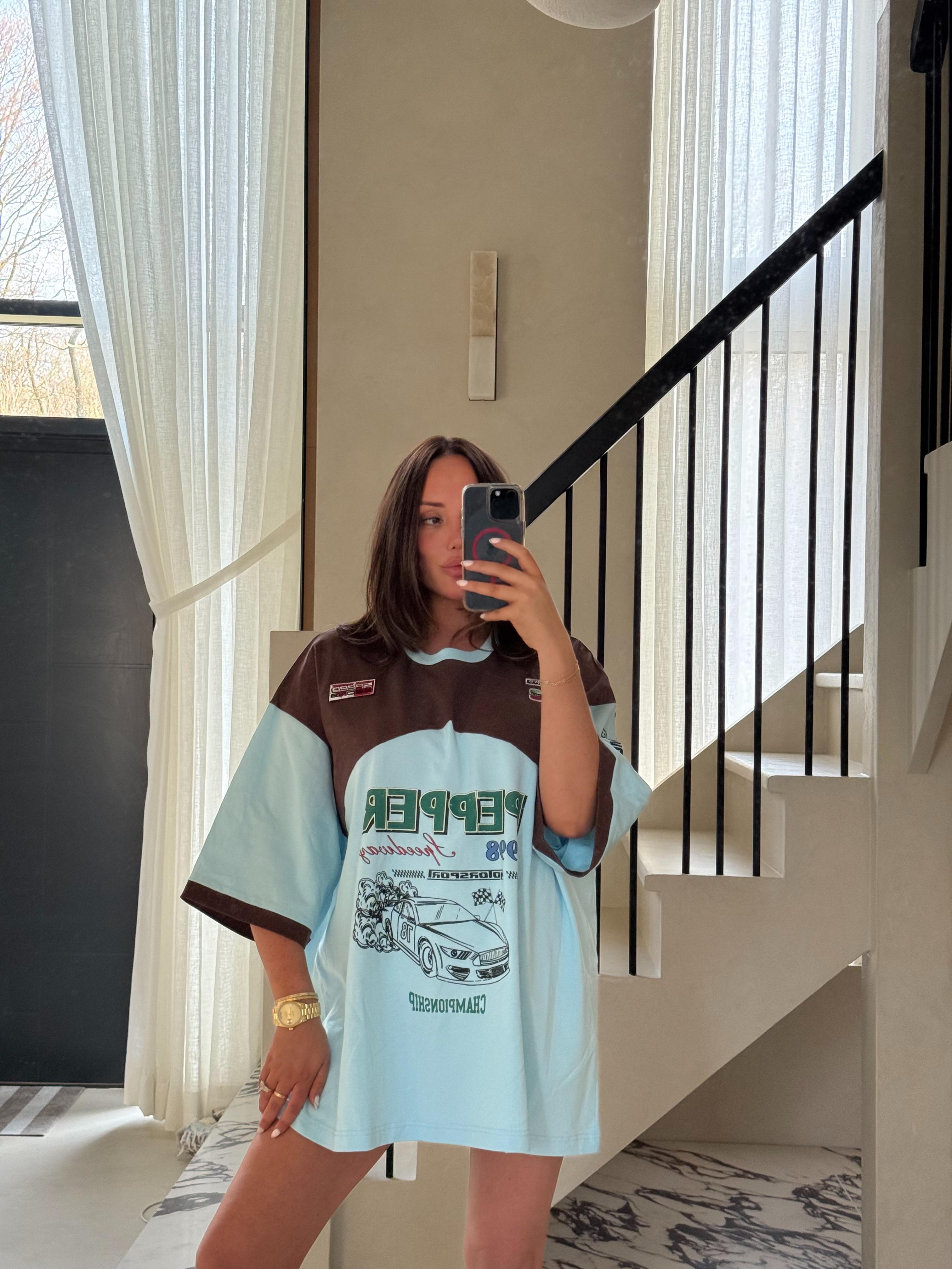 Brown Racer Tee
