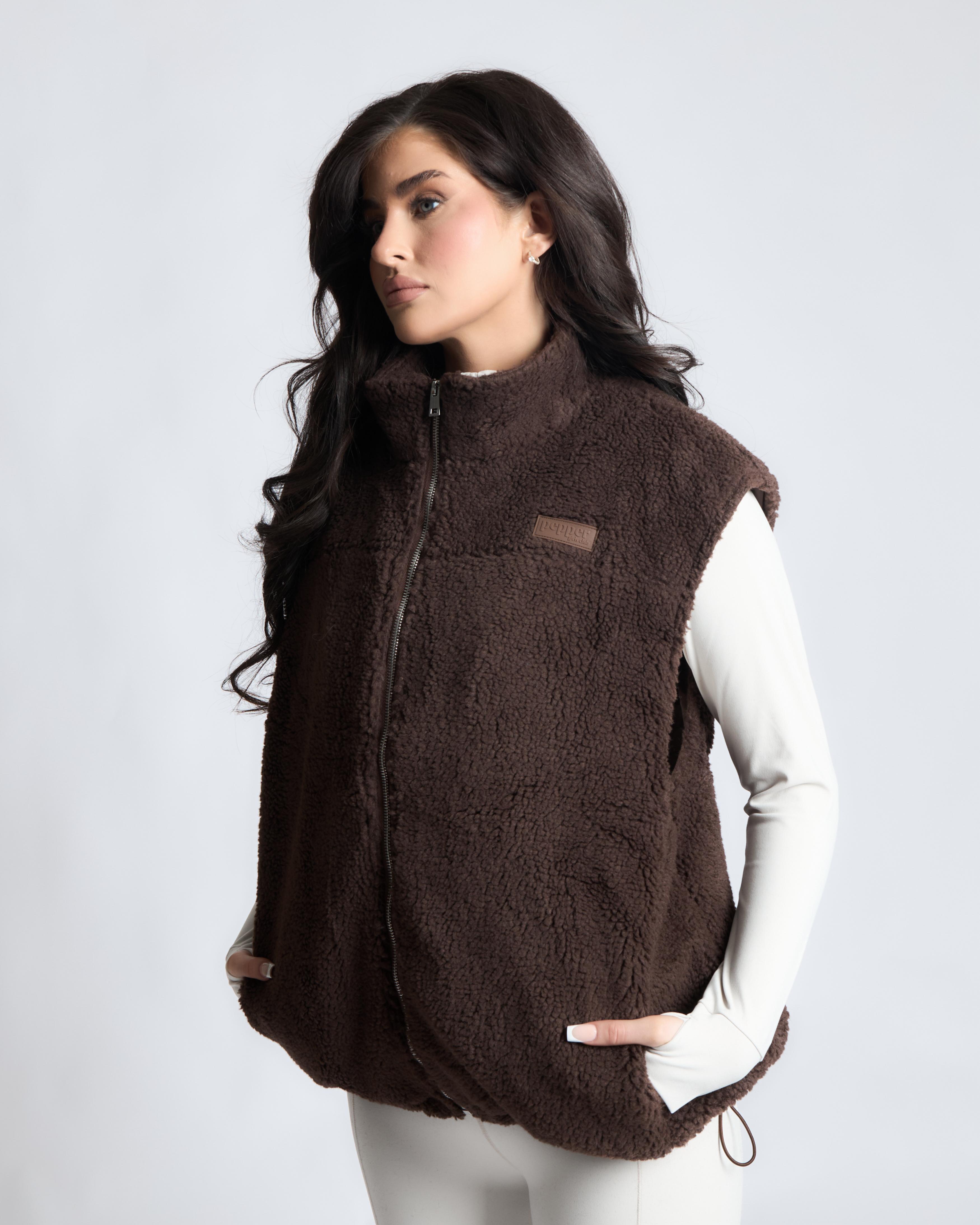 Brown Fleece Gilet